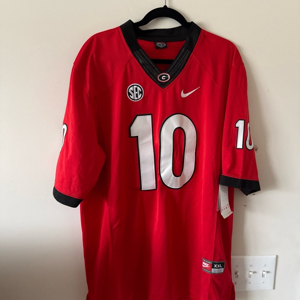 Nike Red and Black Men's Jersey